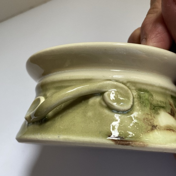 Vintage hand thrown pottery serving bowl. Perfect size for dips or snacks. . - Picture 6 of 9